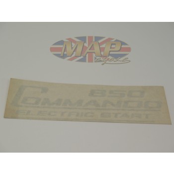DECAL/  850 COMMANDO ELECTRIC START  SIL 06-6389