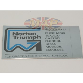DECAL/ RECOMMENDED OIL SILVR PEELOFF NVT 06-6611