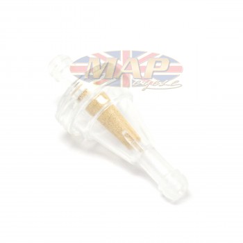 Universal Motorcycle ATV Scooter 3/16"-1/4" Fuel Filter Clear Inline Brass 2" Long 6mm A-FF009-6