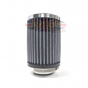 Universal Motorcycle, Chrome Faced, Air Filter, 1-5/8" 41mmm Inlet MAP0595E