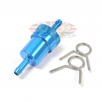 Fuel Filter- Inline CNC Blue 1/4" 14-34471