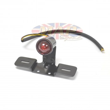 Custom Round Taillight  Mounting Bracket License- Black 62-21515B
