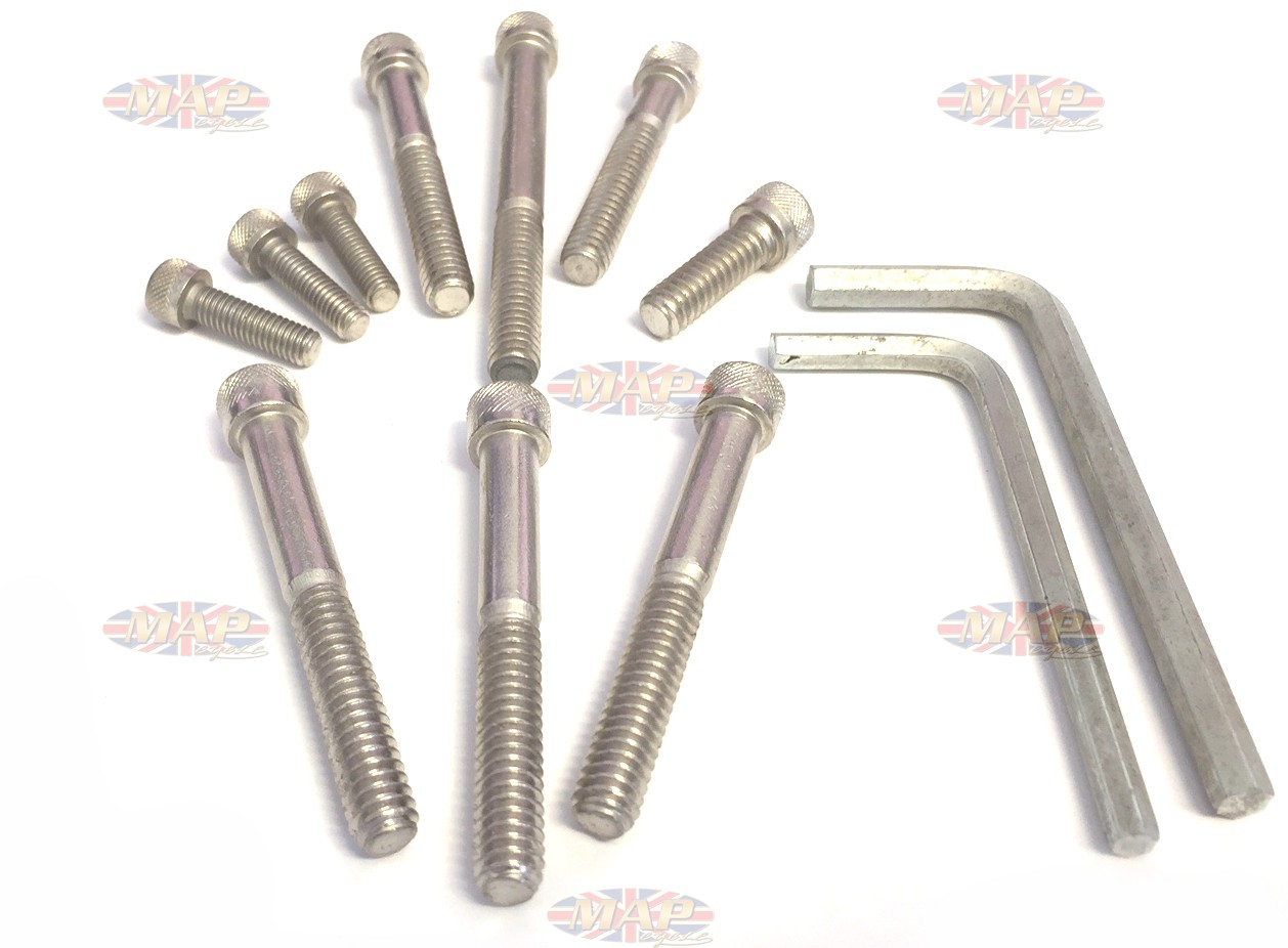 BSA 500 Single Stainless Allen-Head Timing Cover Screw Set  MAP3070