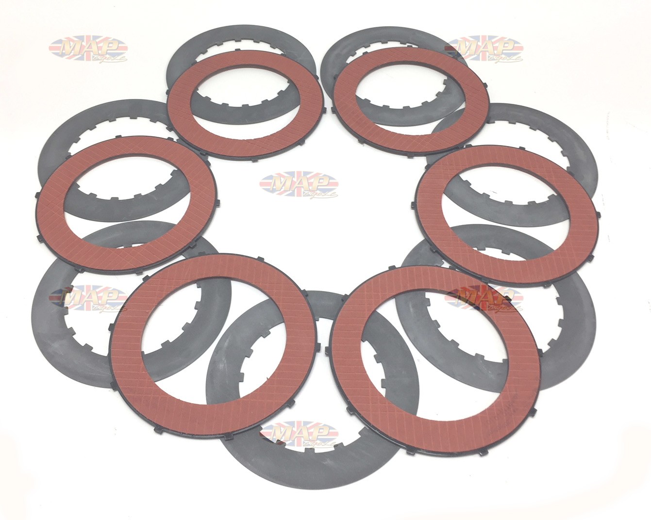Triumph No-Drag Complete Clutch Plate Kit - Electric Start Models MAP2151