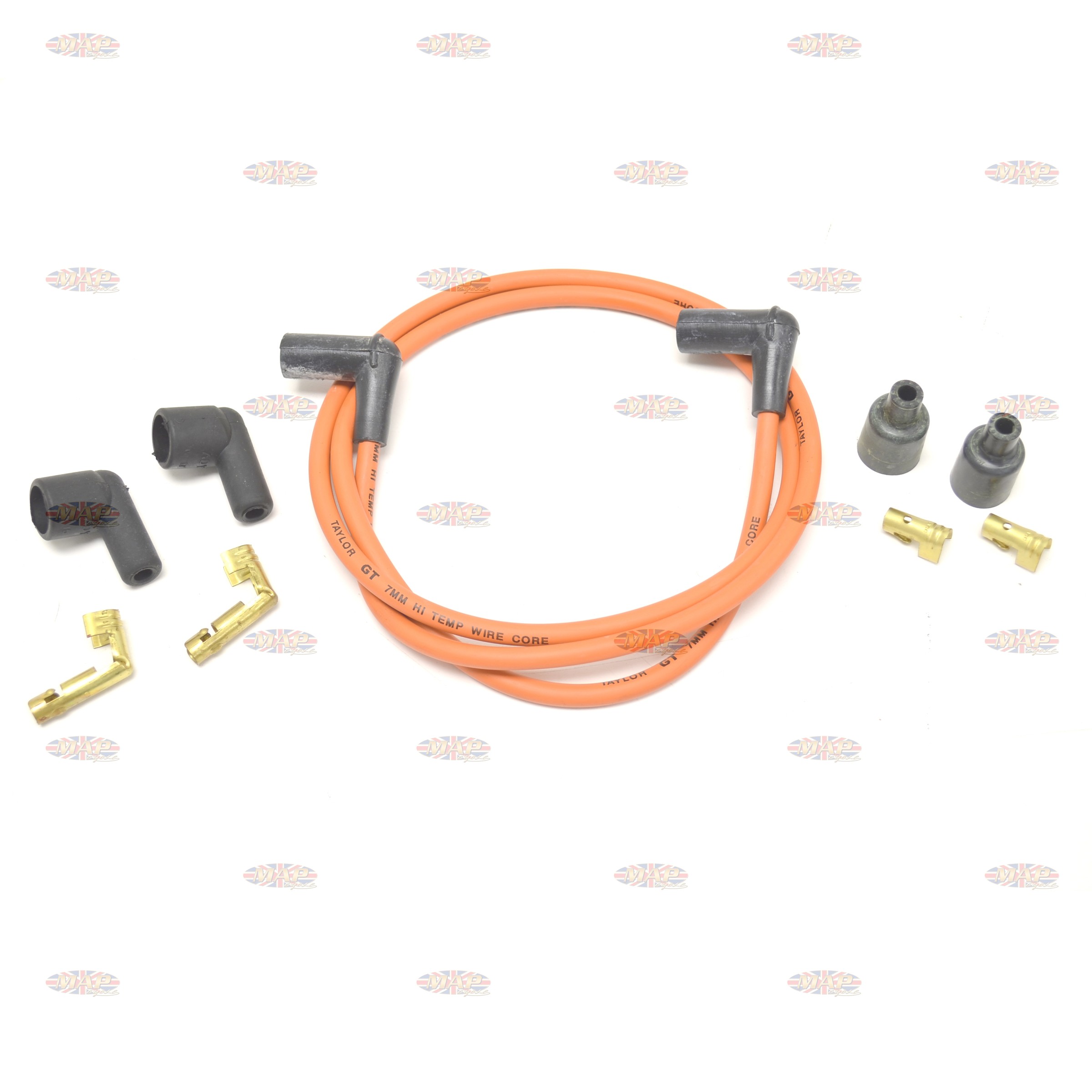 Universal 48" 7mm Copper Wire Core Orange Silicone Cover Kit MAP4189