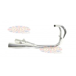 Triumph T120, TR6 TT-Style 2 into 2 Tuned Chrome Exhaust 008-0620 008-0620