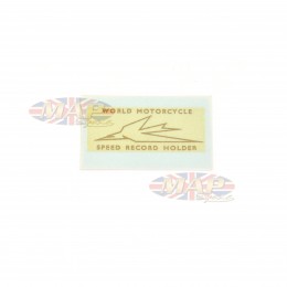 DECAL/  WORLD MCY SPEED RECORD HOLDER 60-0056