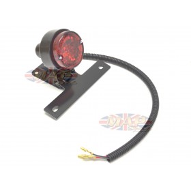 Round Classic Style Taillight - Black