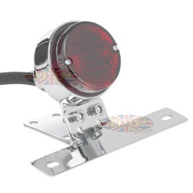 Round Classic Style Taillight - Chrome