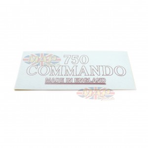 DECAL/  750 COMMANDO - MADE IN ENGLAND 06-1044