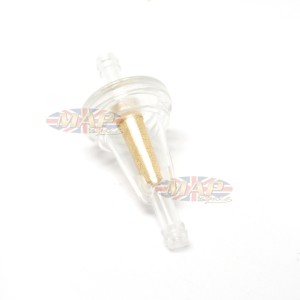 Universal 5/16" Fuel Filter Clear Inline Brass  A-FF011-6