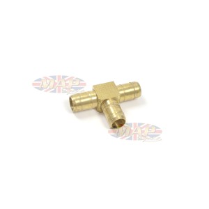 High Quality, Brass, Fuel T-fitting for Motorcycles With 5/16 Fuel Line MAP0588/B