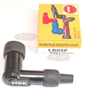 NGK High Quality Resistor Spark Plug Cap (Stud Over Nipple)  (5Kohms-90degree-OverNipple) MAP4488/R