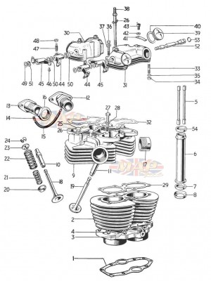 Cylinder and Head - T120 1968-TR6-T120-Cylinder and Head - T120