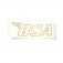 BSA - Gold Fuel Tank Decal on Transparent Backing 60-3158