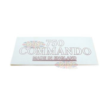 DECAL/  750 COMMANDO - MADE IN ENGLAND 06-1044 