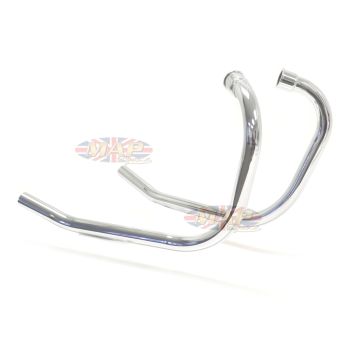 Norton Commando 1970-74 750cc-850cc* Chrome Exhaust Header Pipes 06-1606/1607/P 
