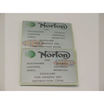 DECAL/ RECOMMENDED OILS (SILVR PEEL OFF) 06-3977 