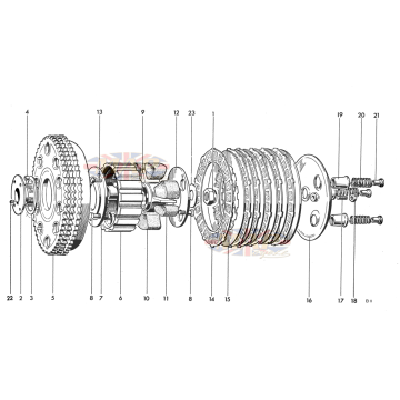 Clutch 1973-T140V-TR7RV-Clutch 