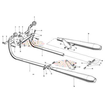 Exhaust 1973-T140V-TR7RV-Exhaust 