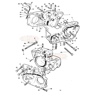 Crankcase 1978-T140v-TR7RV-Crankcase 