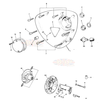 Timing Cover & Contact Break 1978-T140v-TR7RV-Timing Cover & Contact Break 