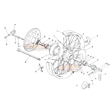 Rear Wheel 1978-T140v-TR7RV-Rear Wheel 