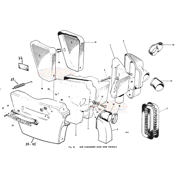 Air Cleaners & Panels 1978-T140V-Air Cleaners & Panels 