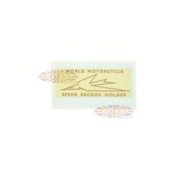 DECAL/  WORLD MCY SPEED RECORD HOLDER 60-0056 