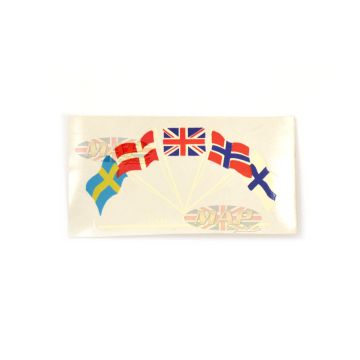DECAL/  OLIE HOJDE  (5 COUNTRY FLAGS) 60-2128 