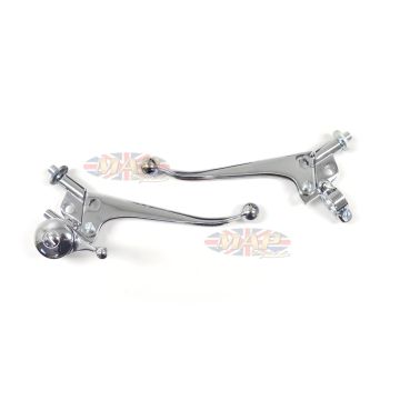 Triumph BSA Norton Quality Clutch and Brake Levers Combo Choke Handle 60-2241/2242 