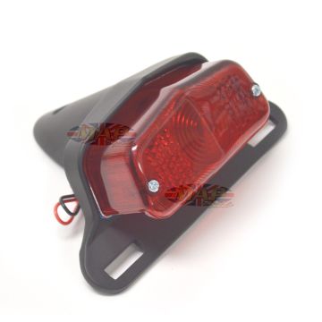 Lucas Style Taillight & Plate Holder - Satin Black 62-21510S 