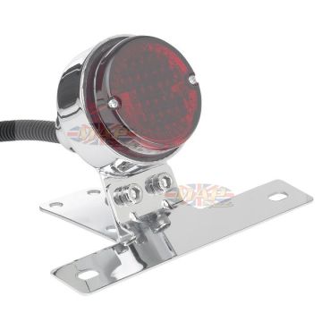 Round Classic Style Taillight - Chrome 62-21514 