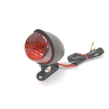 Custom Mini Retro Hooded Taillight - Satin Black 62-21662 