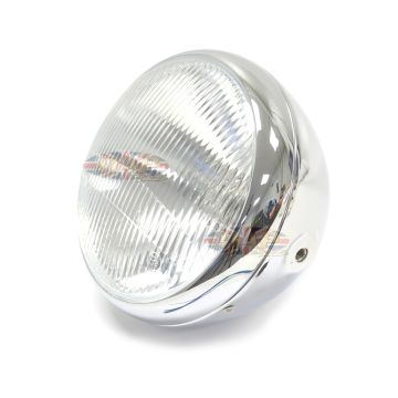 Lucas-Style Headlight Assembly with Switch & Voltmeter or Ammeter-Holes 66-65062L 