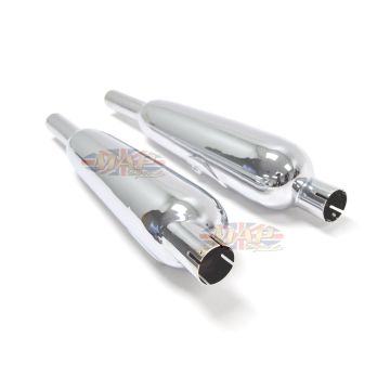 Triumph Scrambler-Style Muffler Set for TR6C and T100C 70-6974/6975 