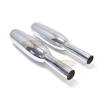 Triumph Scrambler-Style Muffler Set for TR6C and T100C 70-9667/9669 