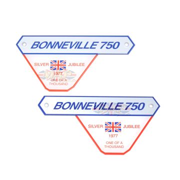 Triumph T140 Jubilee Model Side Panel Emblems (pair) 83-7078/7079 