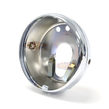 Triumph BSA Twin and Triple Flat Back Chrome Headlight Shell With Rim 99-1009/P 