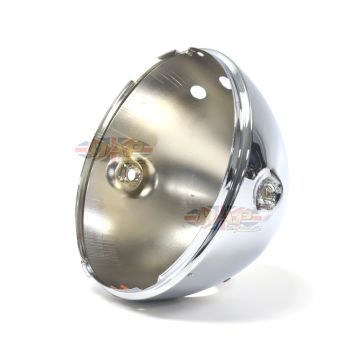Triumph BSA Norton Lucas Replica Headlight Shell 7"  Warning Light and Switch Holes 99-7039/P 