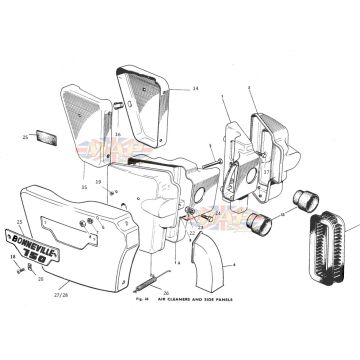 Air Cleaners & Side Panels 1979-TRIUMPH-T140-AIRCLEANERS 