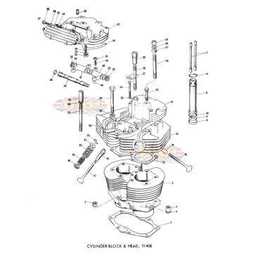 Cylinder & Head 1979-TRIUMPH-T140-CYLINDER 