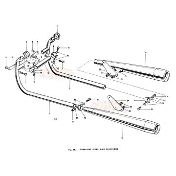 Exhaust Pipes and Mufflers 1973-TRIUMPH-T140E-EXHAUST-PIPES-AND-MUFFLERS 