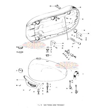 Gas Tank & Seat 1979-TRIUMPH-T140-GASTANK 