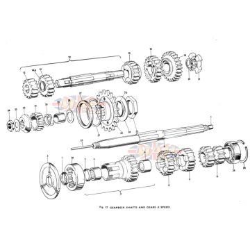 Gearbox Shafts and Gears 1973-TRIUMPH-T140E-GEARBOX-SHAFTS-AND-GEARS 