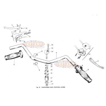 Handlebars & Levers 1979-TRIUMPH-T140-HANDLEBARS 
