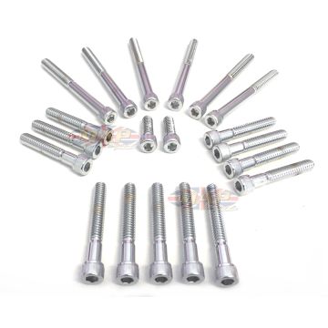 BSA A50-A65, Allen-Head, Chrome, Side Cover Screw Set MAP3135/C 