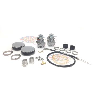 Bonneville 1969-72, Dual Cable, 34mm Mikuni Kit, 16TPI Screw-In Manifolds MAP0355 