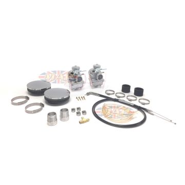 Bonneville 1969-72, Dual Cable, 32mm Mikuni Kit, 16TPI Screw-In Manifolds MAP0350 