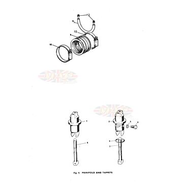 Manifold Tappets 1973-TRIUMPH-T140E-MANIFOLD-TAPPETS 